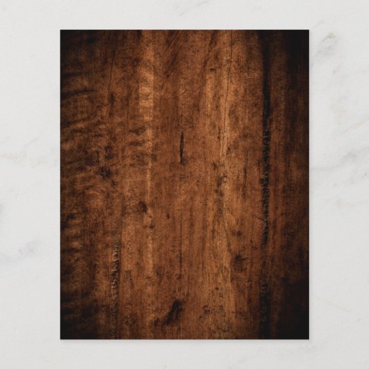 Rustieke String Lights & Wood Wedding Save The Dat (Achterkant)