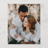 Rustieke String Lights & Wood Wedding Save The Dat (Achterkant)