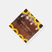 Rustieke String Lights Zonnebloem Papier Servetten (Hoek)