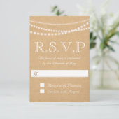 Rustieke String of Lights RSVP 3.5" x 5" Kaartje (Staand voorkant)