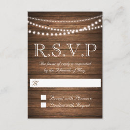 Rustieke String of Lights RSVP 3.5" x 5" Kaartje