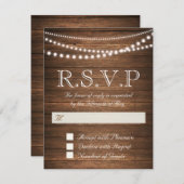 Rustieke String of Lights RSVP 4.25" x 5.5" Kaart (Voorkant / Achterkant)