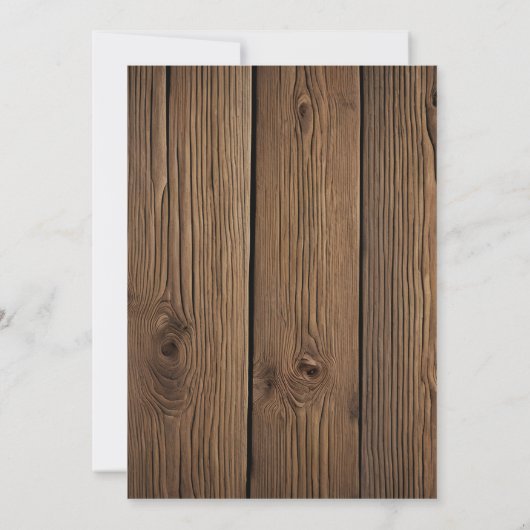 Rustieke string van lichten feest / bruiloft KAART (Achterkant)