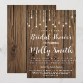 Rustieke string van lichten Vrijgezellenfeest Kaart (Voorkant / Achterkant)