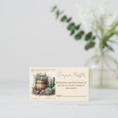 Rustieke Succulent & Cacti Luier Raffle Informatiekaartje (Staand voorkant)