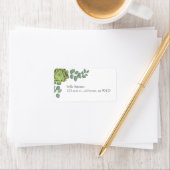 Rustieke Succulente Adresetiketten Etiket (Insitu)