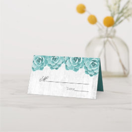 Rustieke Succulente Bloemen Elegante Trouwtafel Plaatskaartje