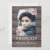 Rustieke Succulente Foto 2026 Afstudeerfeest Kaart (Voorkant)