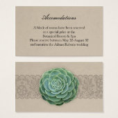 Rustieke Succulente Huwelijksaccommodaties Kaart (Voorkant /achterkant)