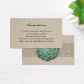 Rustieke Succulente Huwelijksaccommodaties Kaart (Bureau)