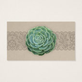 Rustieke Succulente Huwelijksaccommodaties Kaart (Achterkant)