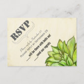 Rustieke Succulente Moderne Typografie Bruiloft (Voorkant)