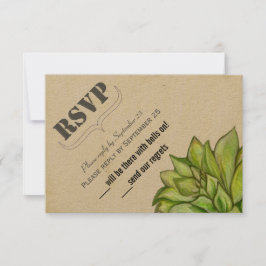 Rustieke Succulente Moderne Typografie Trouwfeest
