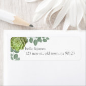 Rustieke succulente retour adreslabels etiket (Insitu)