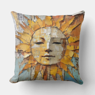Rustieke Sun Face,  sfeer, landelijke stijl, Kussen