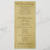 Rustieke Sunflower Swirls Wedding Programma Programmakaart (Achterkant)