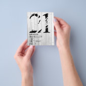 Rustieke Surfer Typografie Verjaardagsuitnodiging Flyer (Hand)