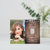 Rustieke Sweet 16 Mason Jar Lights Verjaardag Uitn (Staand voorkant)