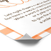 Rustieke Sweet Pumpkin Baby shower Late Night Luie Poster (Hoek)