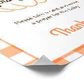 Rustieke Sweet Pumpkin Baby shower Prayers voor Ba Poster (Hoek)