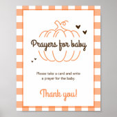 Rustieke Sweet Pumpkin Baby shower Prayers voor Ba Poster (Voorkant)