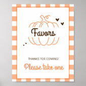 Rustieke Sweet Pumpkin Herfst Baby shower Favoriet Poster (Voorkant)
