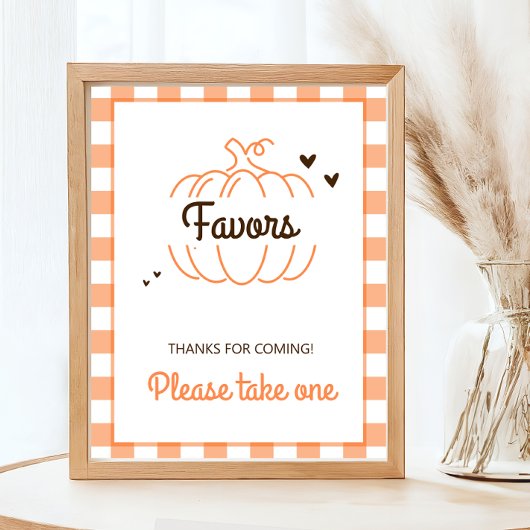 Rustieke Sweet Pumpkin Herfst Baby shower Favoriet Poster