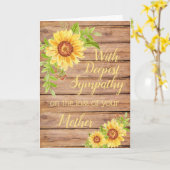 Rustieke sympathie Moeder Bloem Geel Zonnebloem Kaart (Gele Bloem)