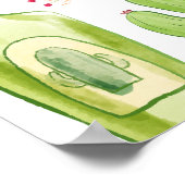 Rustieke Taco 'Bout Cactus Limoen Baby shower Welk Poster (Hoek)