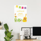 Rustieke Taco 'Bout Cactus Limoen Baby shower Welk Poster (Thuiskantoor)