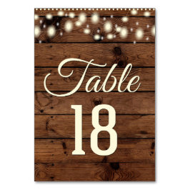 Rustieke tafel nummer, nummer 18, achttien kaart