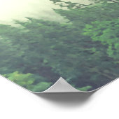 Rustieke tafelindeling groen bos bruiloft 16 tafel poster (Hoek)