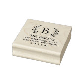 Rustieke tak familie monogram adres stempel (Stempel)