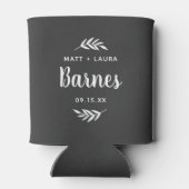 Rustieke tak gepersonaliseerde bruidegom | Bewerkb Blikjeskoeler (Achterkant)