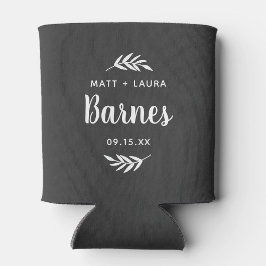 Rustieke tak gepersonaliseerde bruidegom | Bewerkb Blikjeskoeler (Achterkant)