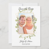 Rustieke tak groene trouw uitnodiging (Voorkant)