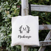 Rustieke tak monogram tote bag