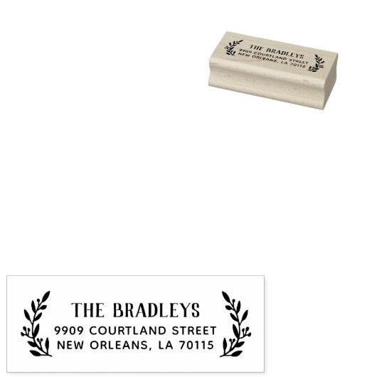 Rustieke tak retour adres stempel (Gestempeld)