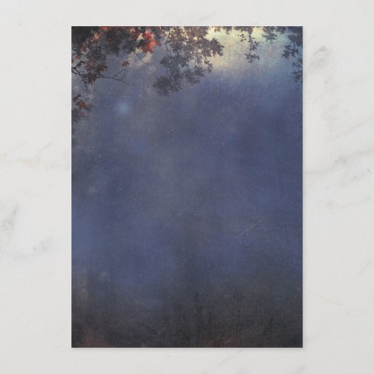 Rustieke takken en lichten bruiloft details invoeg informatiekaartje (Achterkant)