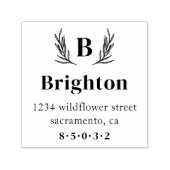 Rustieke takken familie Monogram retouradres Zelfinktende Stempel (Design)