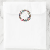 Rustieke takken Sticks Bloemenkrans Modern Chic Ronde Sticker (Tas)