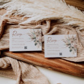Rustieke Tan Boho Trouw RSVP Kaart Respons QR Code
