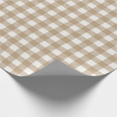 Rustieke Tan Buffalo Plaid Cadeaupapier (Hoek)