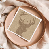 Rustieke Tan Jute Stoffree Hertenbok Servet