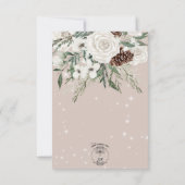 Rustieke Tan Pine Winter Sparkle Bruiloft Save The Date (Achterkant)