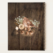 Rustieke Tan Vogel Hout Land Bruiloft Planner (Achterkant)