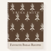 Rustieke tarwe patroon favoriete brood recepten notitieboek (Voorkant)