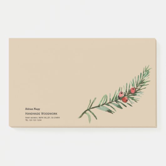 Rustieke taxusboom tak post-it® notes (Voorkant)