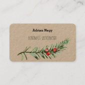 Rustieke taxusboom tak visitekaartje (Voorkant)