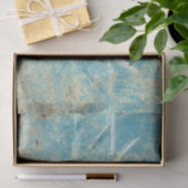 Rustieke Teal Blauwe Textuur Western Stier Koe Sch Tissuepapier (Geschenk)